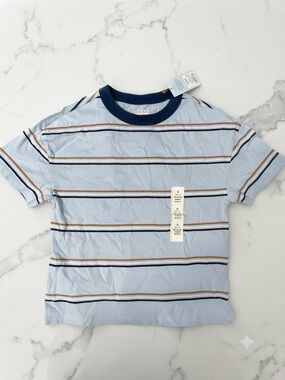 Light Blue Striped Kids Tee